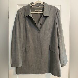Rare Vintage Marina Rinaldi Grey Minimalist Coquette Jacket Blazer Plus Size 18